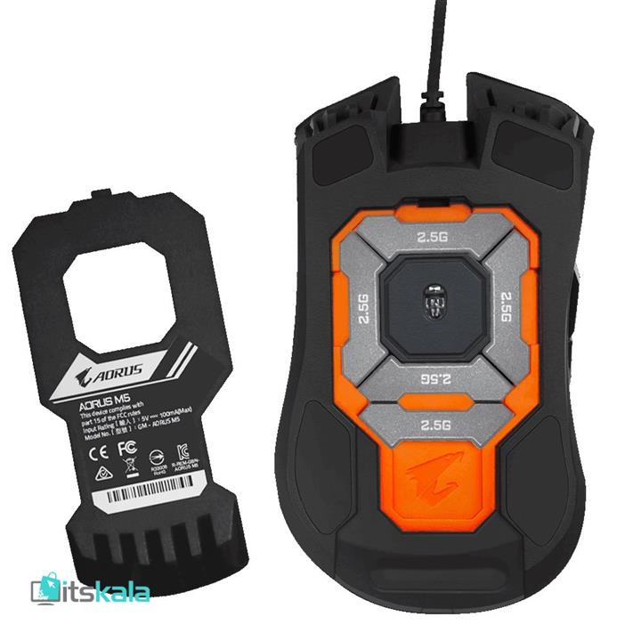 ماوس گیمینگ گیگابایت مدل AORUS M۵ GigaByte AORUS M5 Gaming Mouse